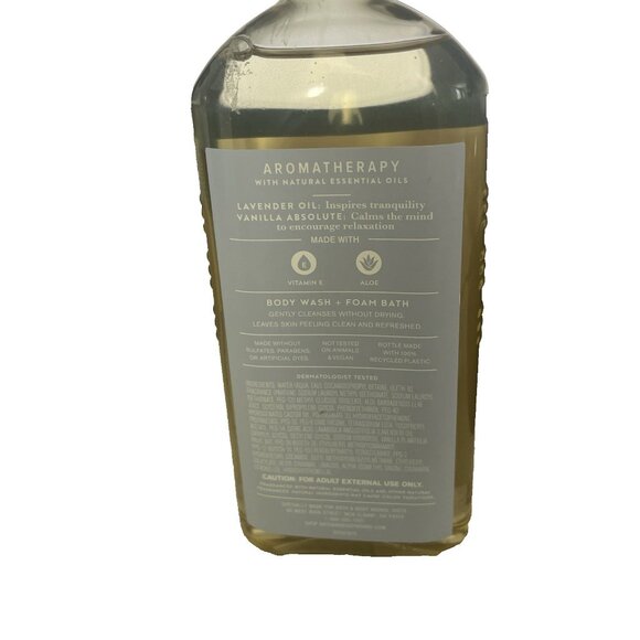 Bath And Body Works Aromatherapy Sleep Lavender Vanilla Body Wash Foam Bath 10oz - Picture 2 of 3